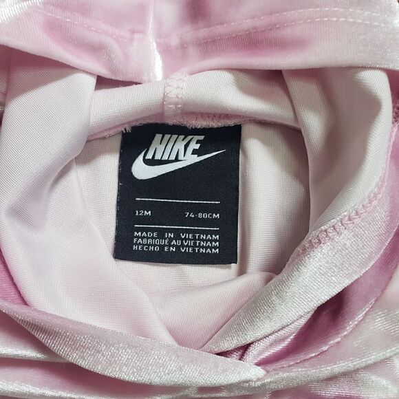 Nike Infant Pink Velour Hoodie - Picture 4 of 6